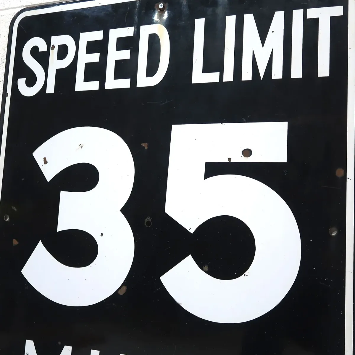 SPEED LIMIT 35 MILES ロードサイン ホーロー