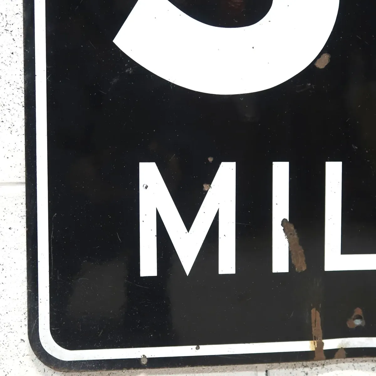 SPEED LIMIT 35 MILES ロードサイン ホーロー