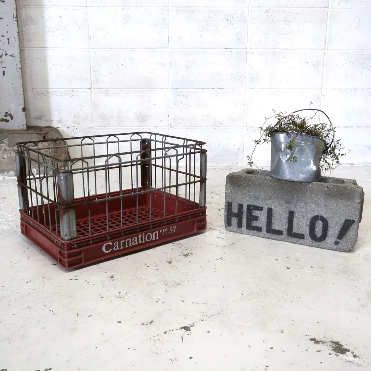 CARNATION ビンテージ ワイヤーバスケット