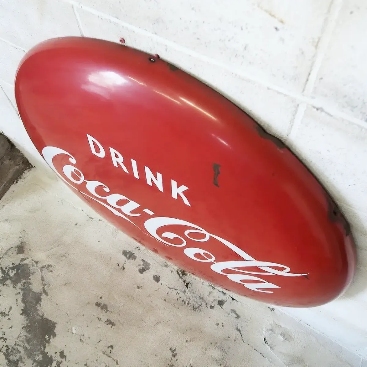 50's コカコーラ ビンテージ 大型ボタンサイン ホーロー