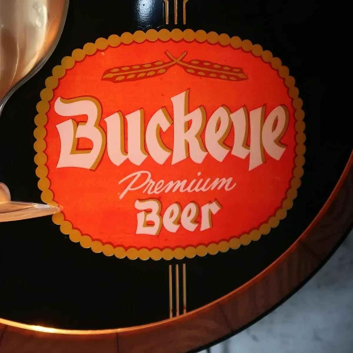 Buckeye Beer ビンテージ モーションライトサイン 樽型