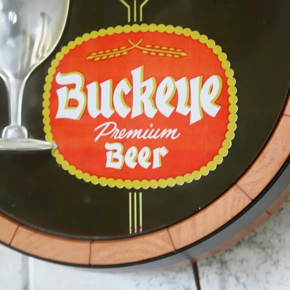 Buckeye Beer ビンテージ モーションライトサイン 樽型
