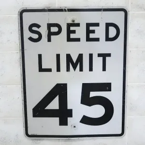 ロードサイン SPEED LIMIT 45