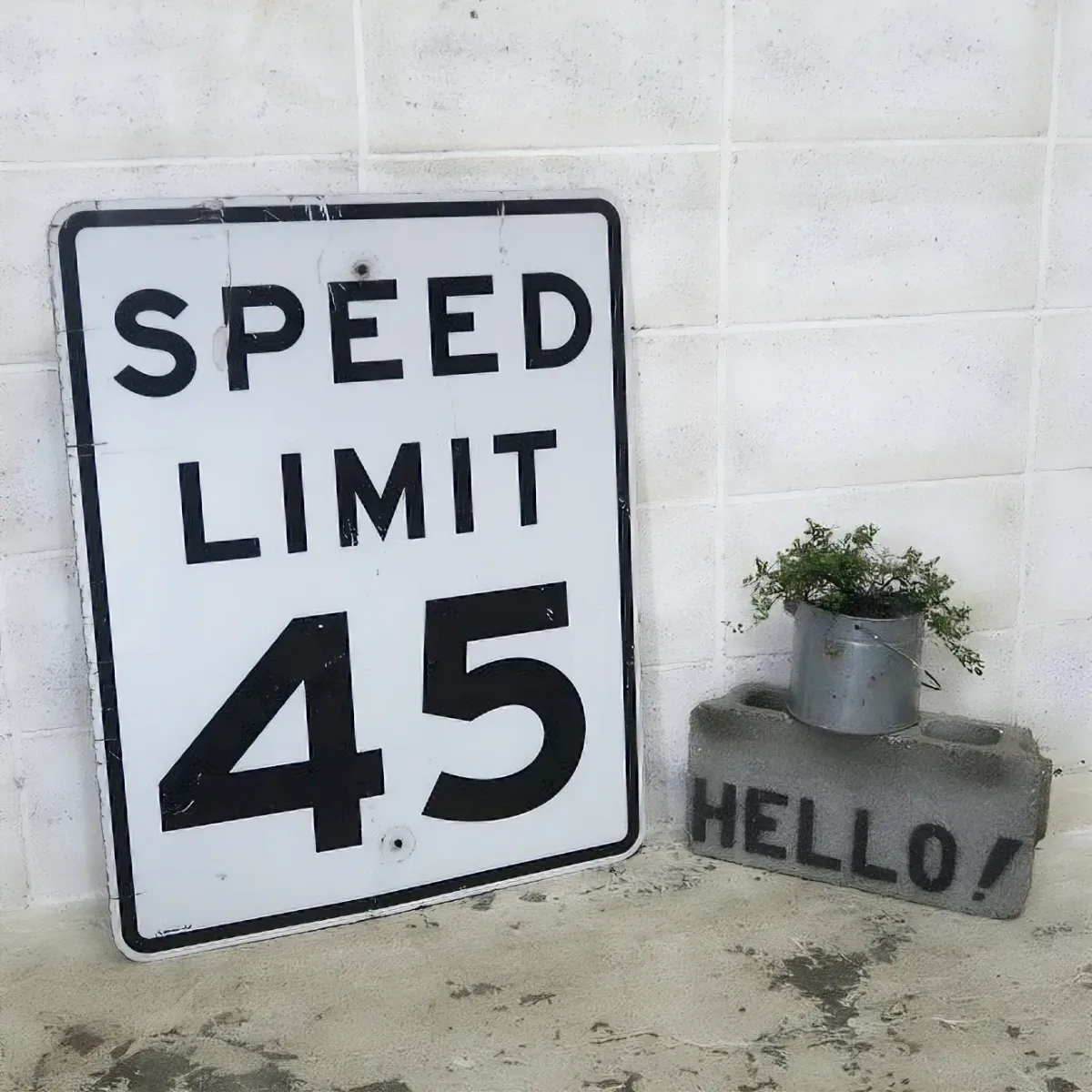 ロードサイン SPEED LIMIT 45