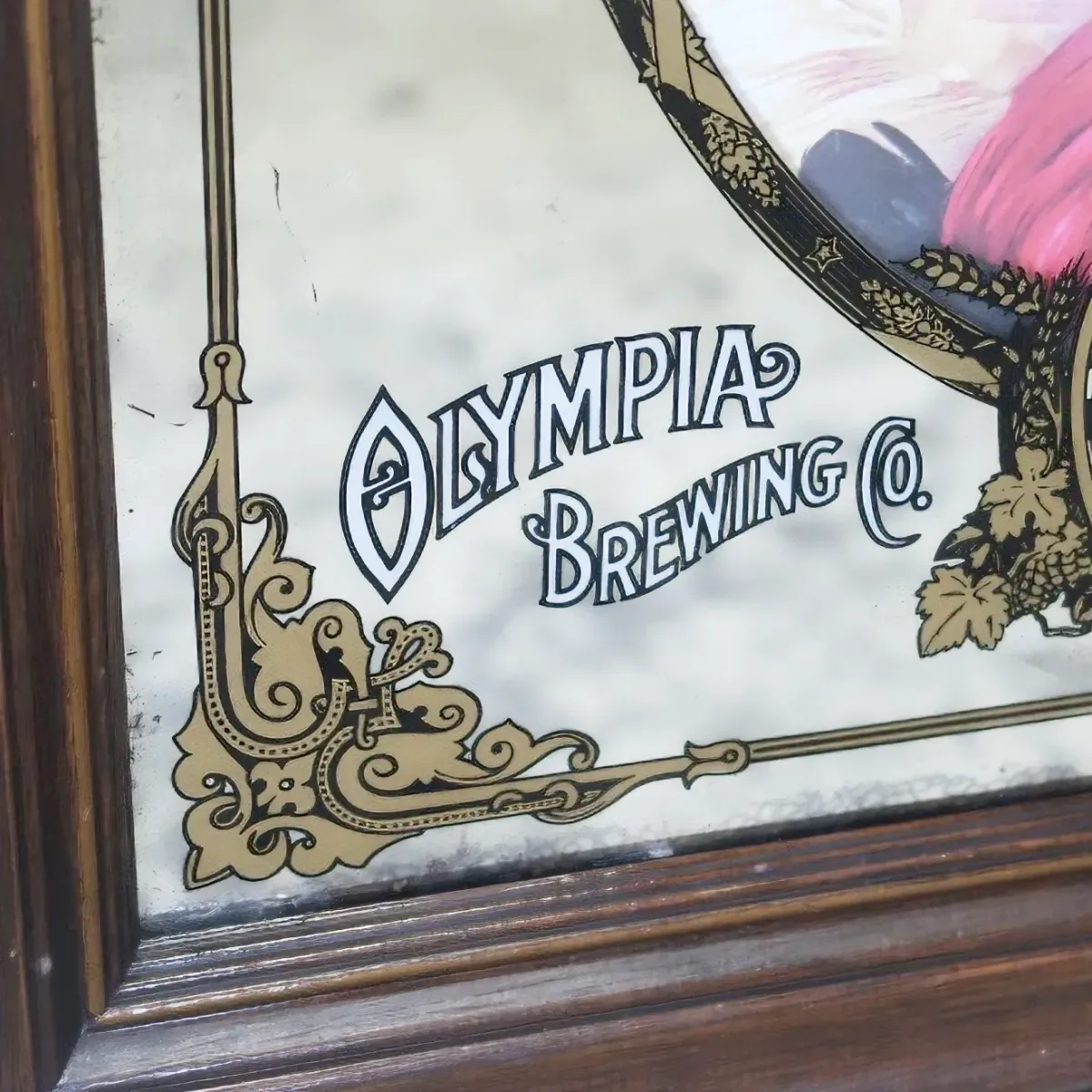 OLYMPIA BEER ビンテージ パブミラー