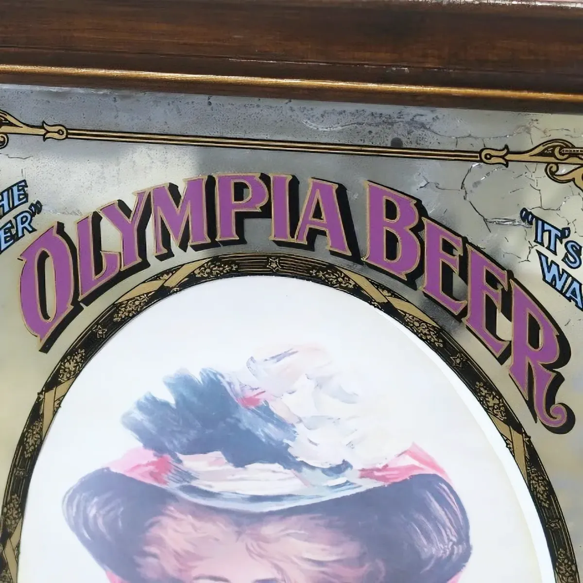 OLYMPIA BEER ビンテージ パブミラー