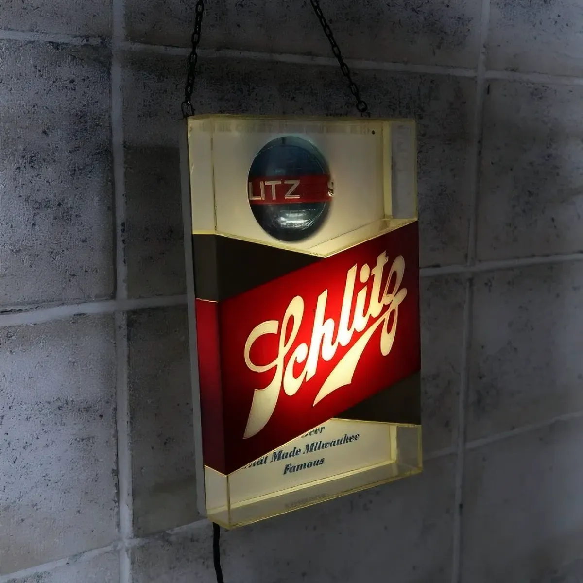 Schlitz ビンテージ モーションライトサイン