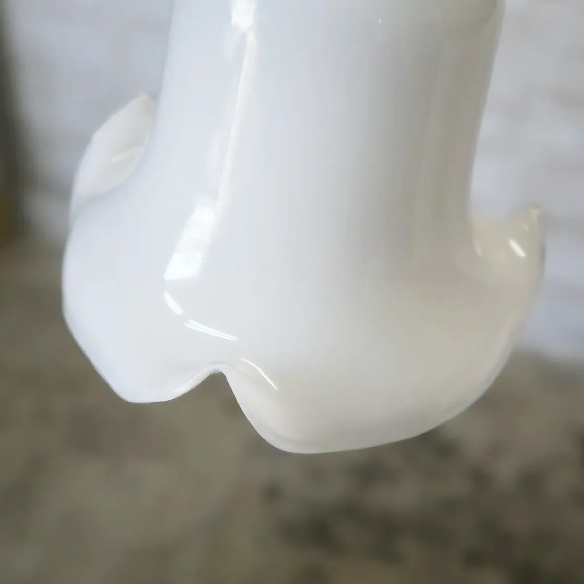 アンティーク ミルクガラス ペンダントランプ