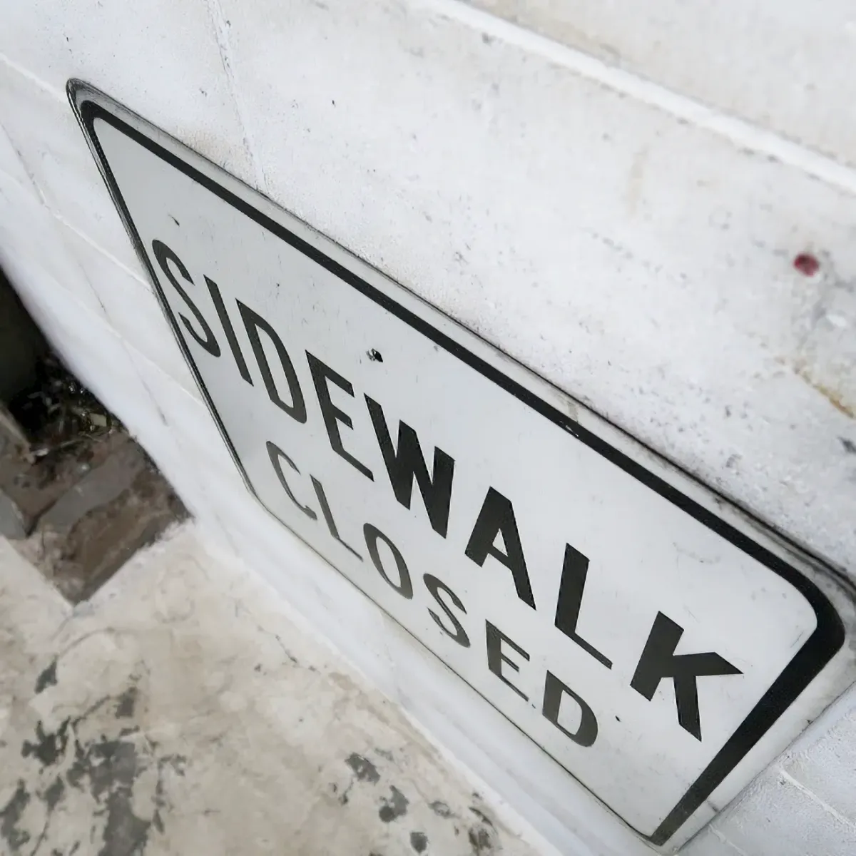 SIDEWALK CLOSED ビンテージ ロードサイン