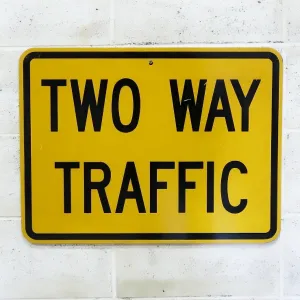 TWO WAY TRAFFIC ビンテージ ロードサイン