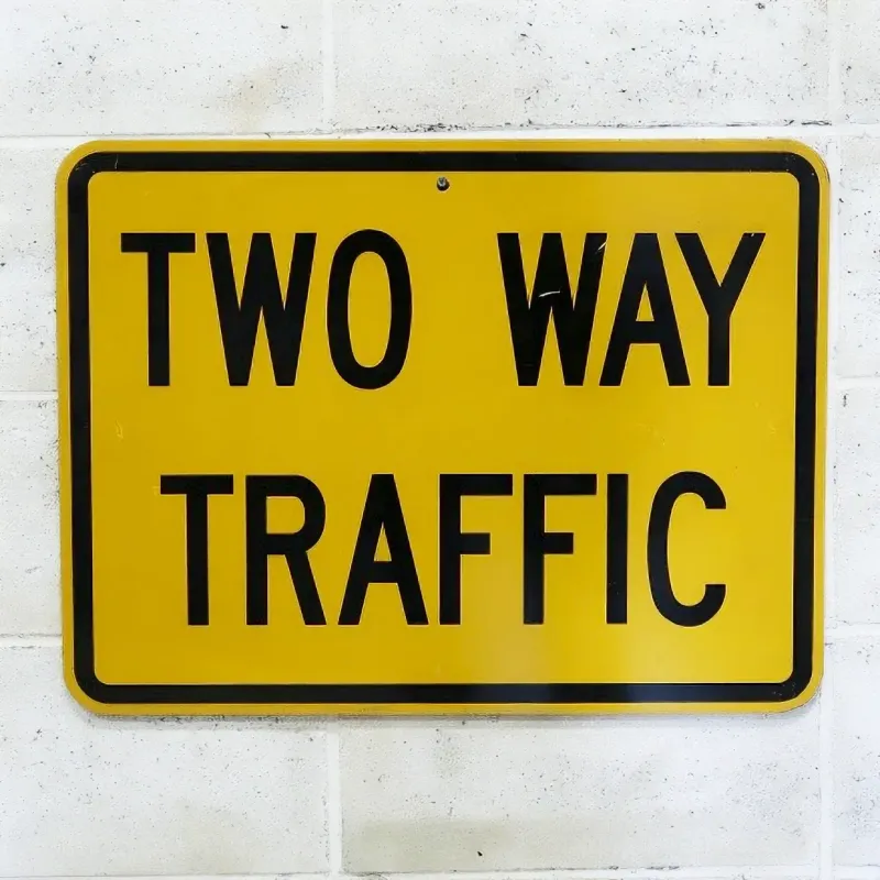 TWO WAY TRAFFIC ビンテージ ロードサイン