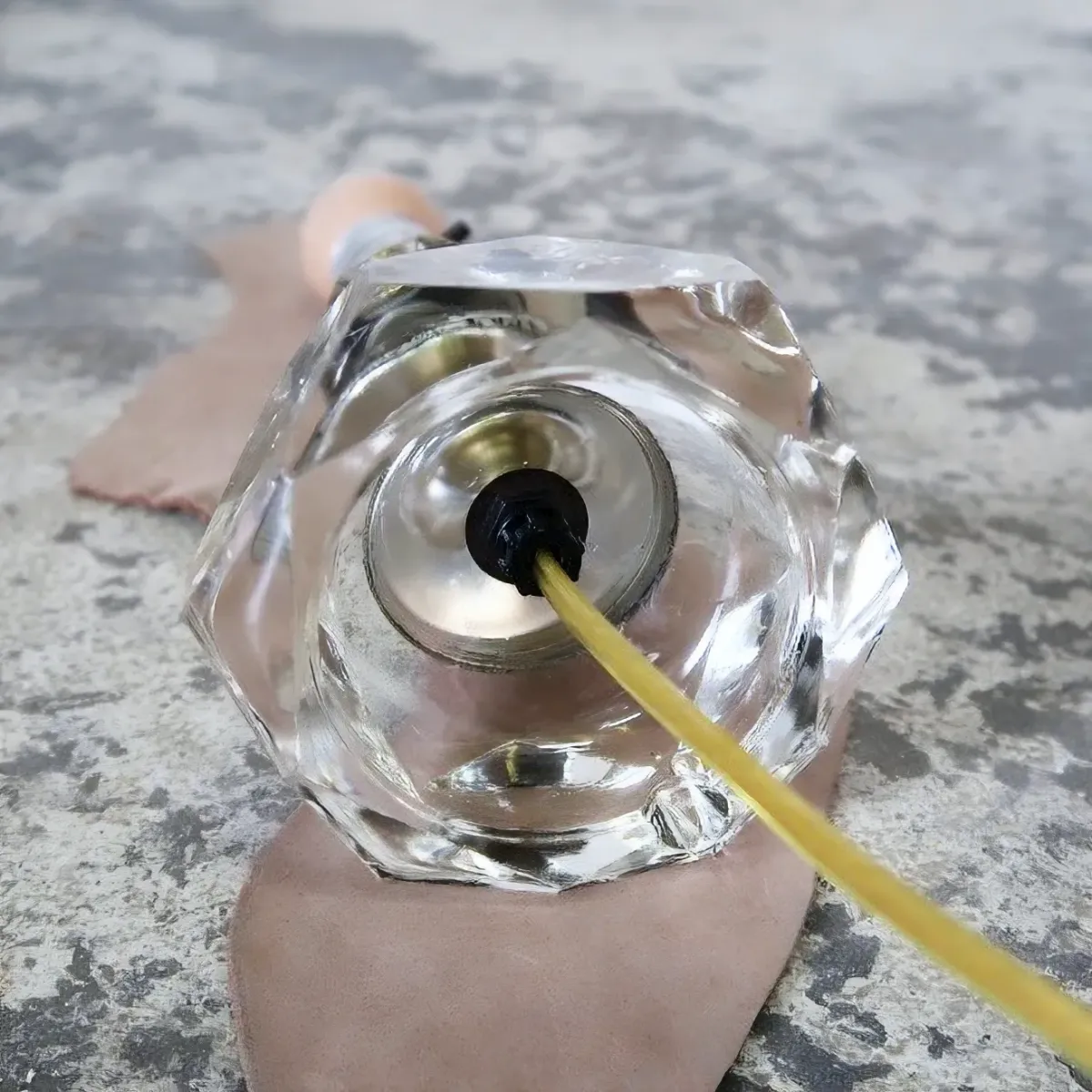 アンティーク ガラス×メタル キャンドルランプ