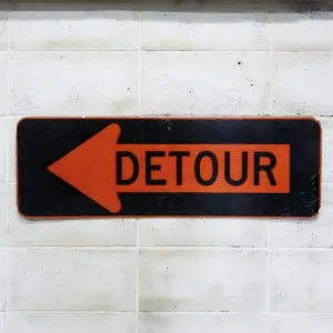 DETOUR ビンテージ ロードサイン