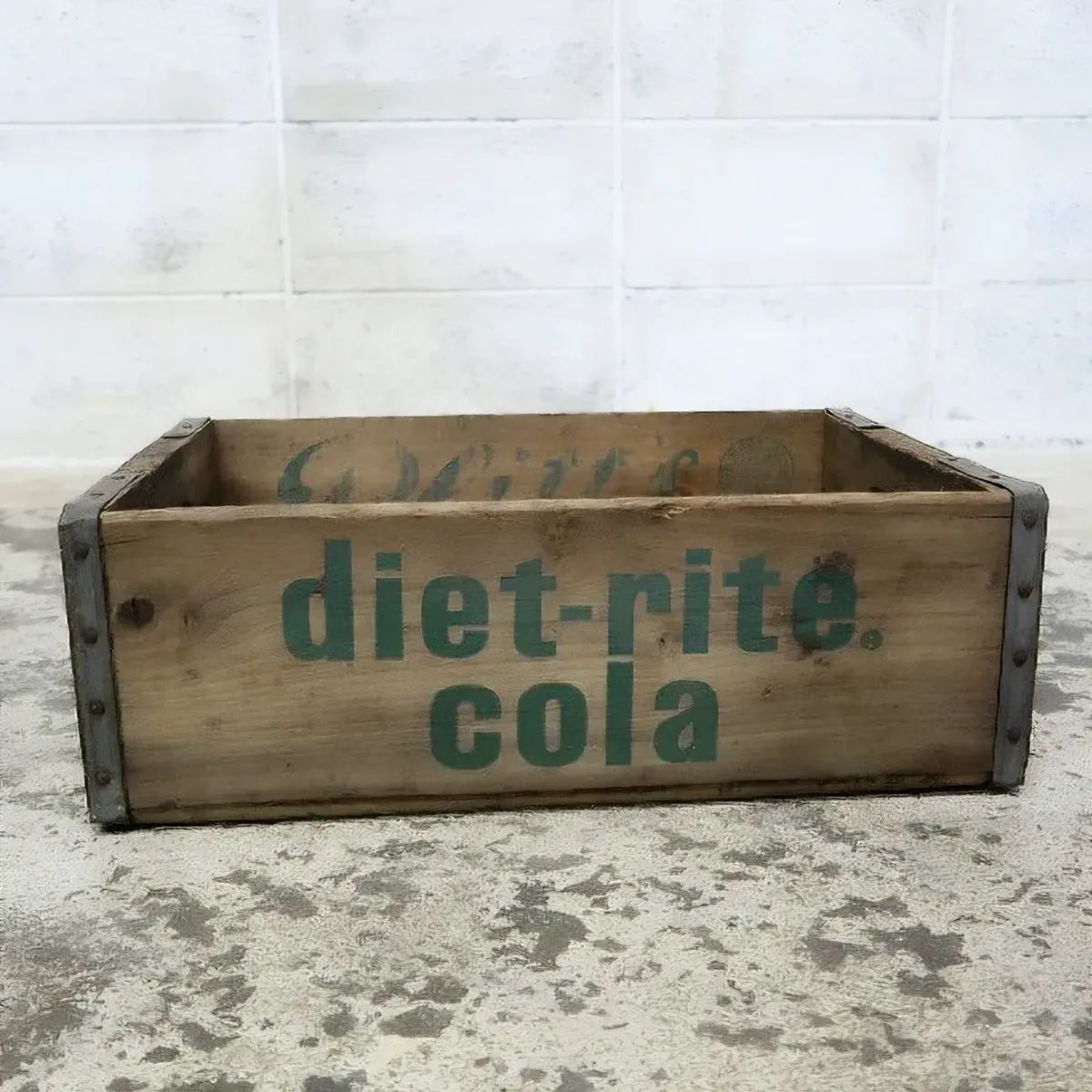 diet-rite cola ビンテージ ウッドボックス