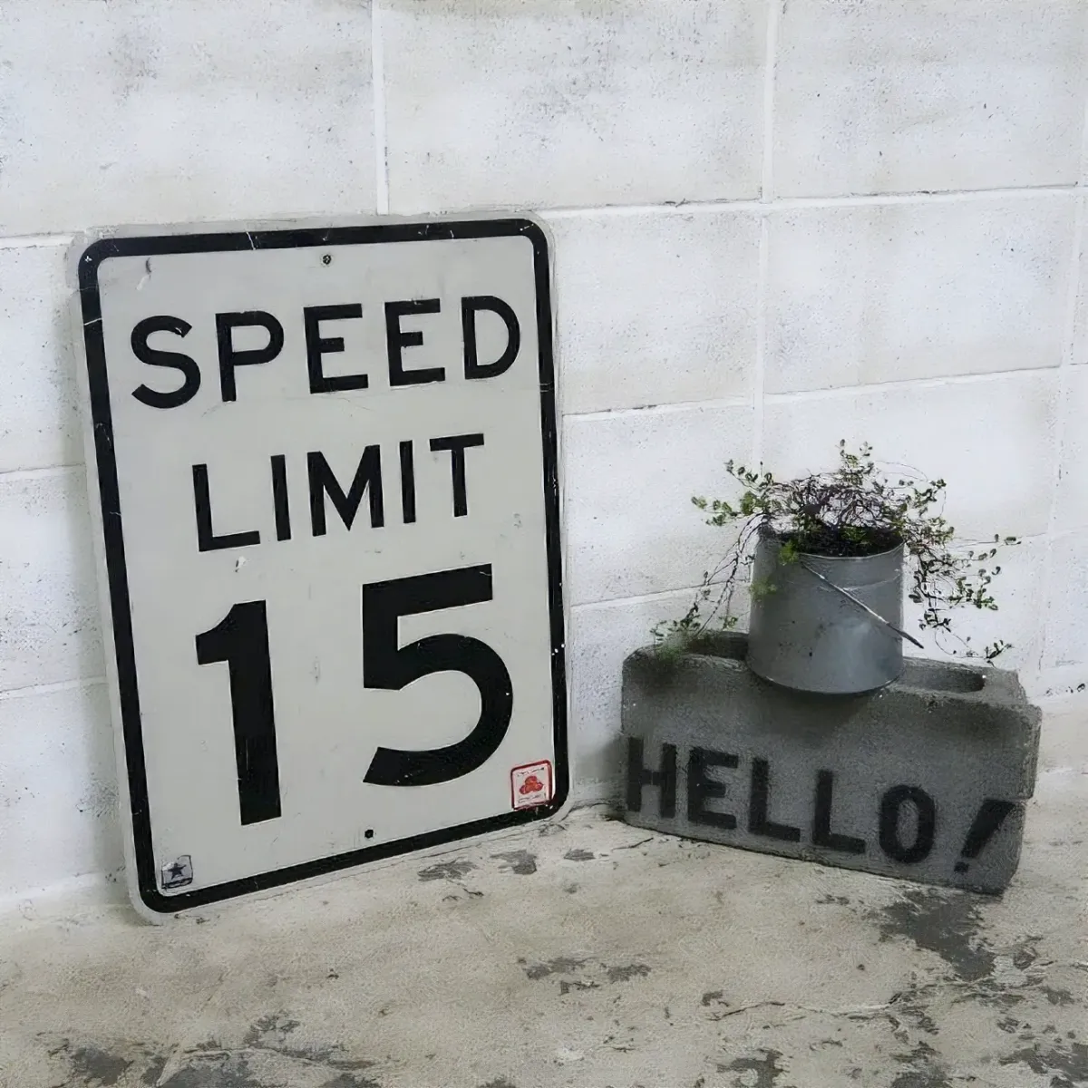 ロードサイン SPEED LIMIT 15