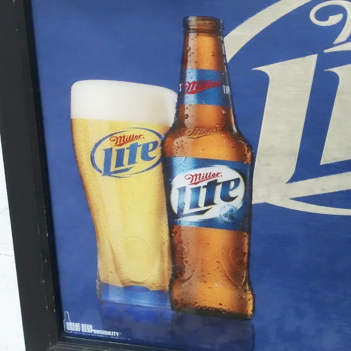 Miller Lite パブミラー