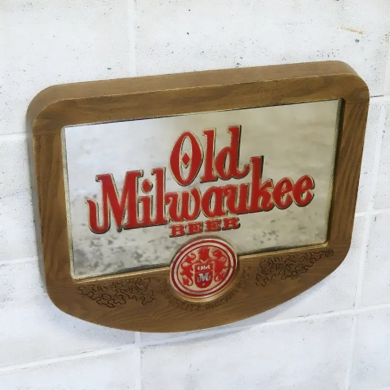 Old Milwaukee BEER ビンテージ パブミラー