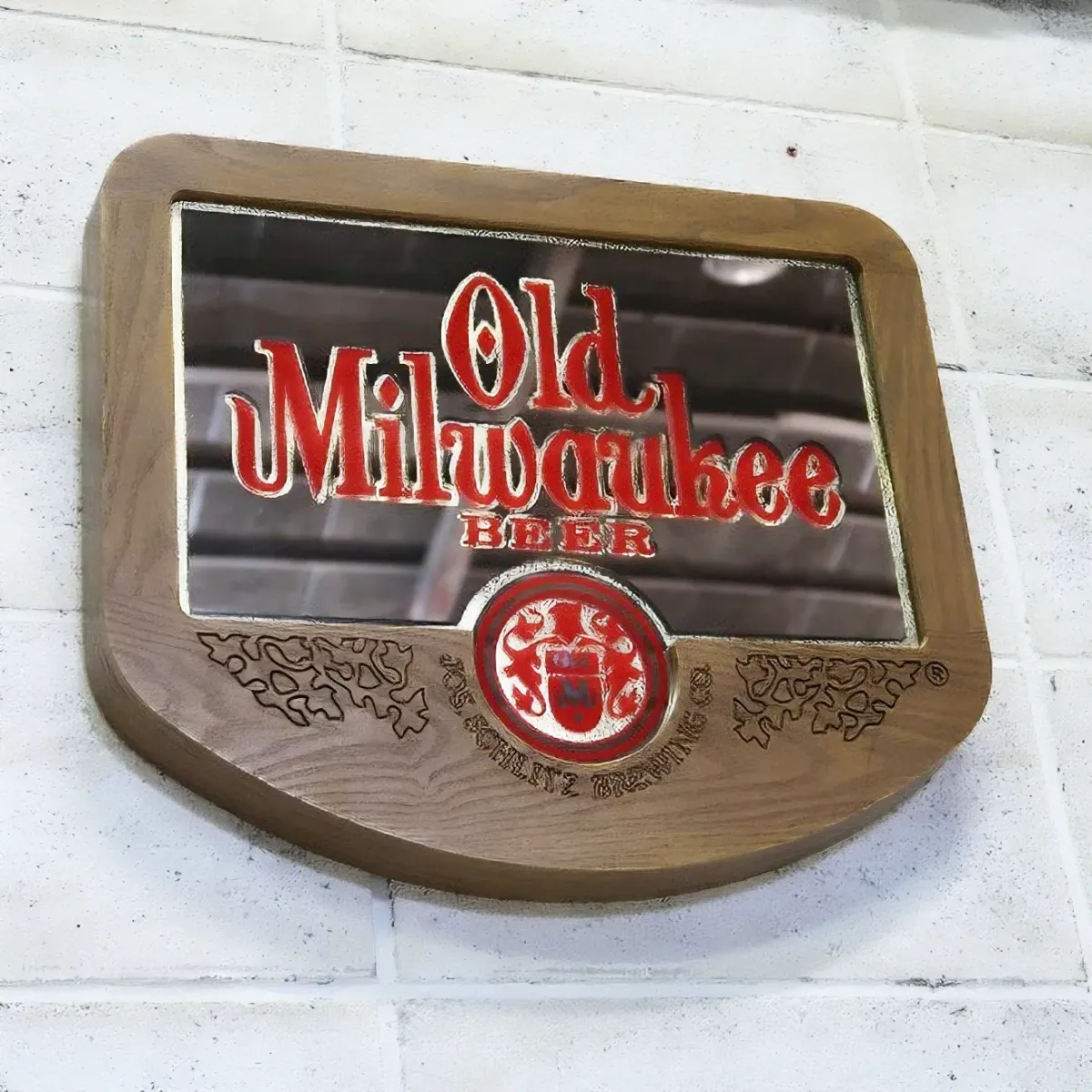 Old Milwaukee BEER ビンテージ パブミラー