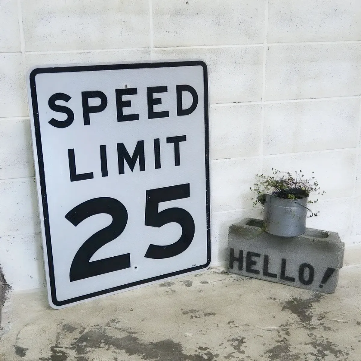 ロードサイン SPEED LIMIT 25