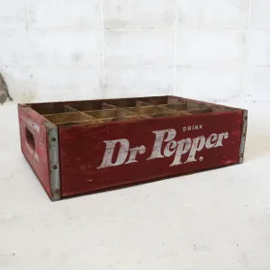 Dr Pepper ビンテージ ウッドボックス