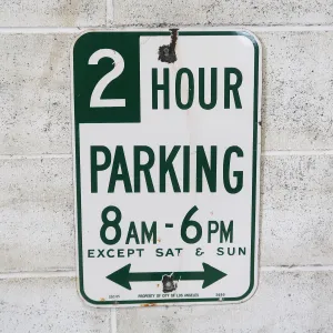 2 HOUR PARKING ロードサイン ホーロー