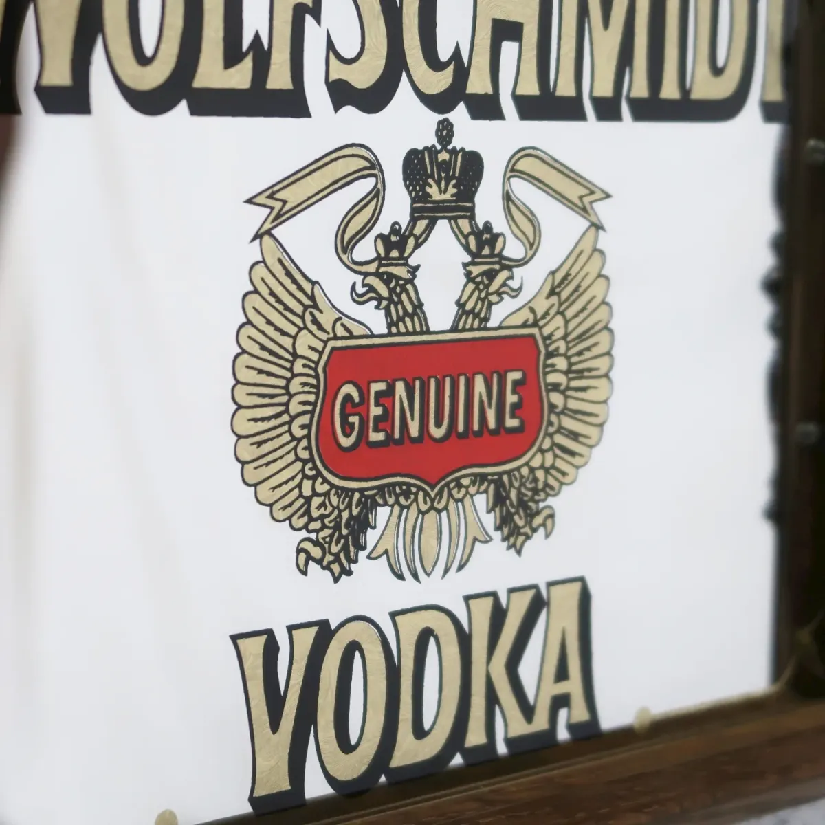 WOLFSCHMIDT VODKA ビンテージ パブミラー