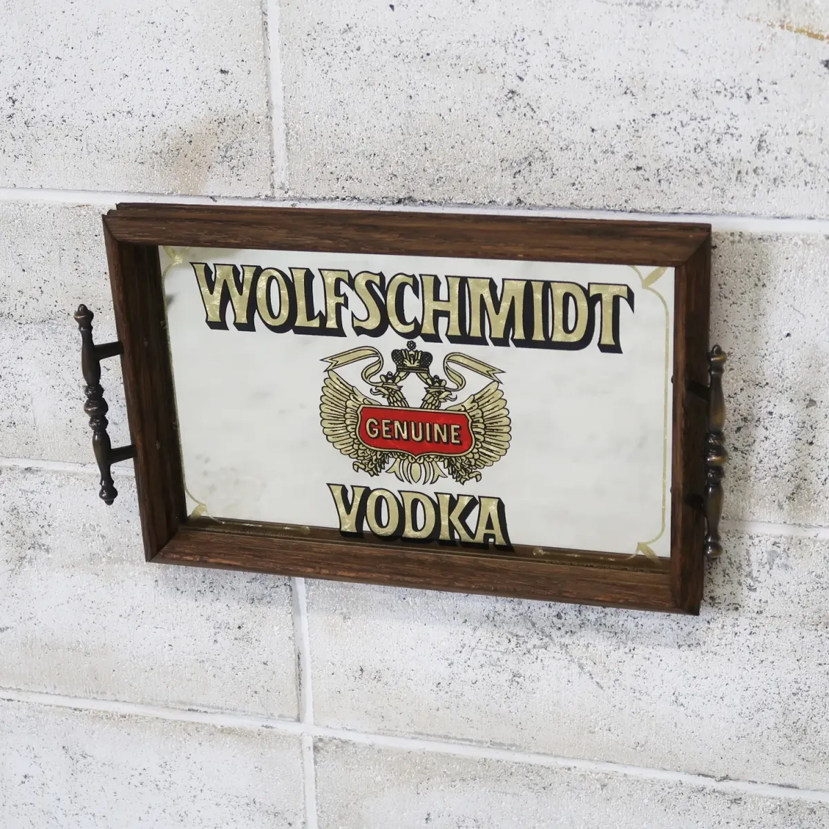 WOLFSCHMIDT VODKA ビンテージ パブミラー