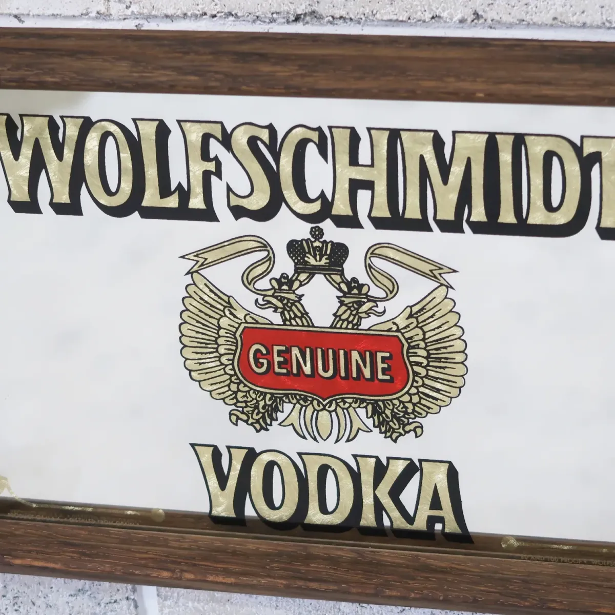 WOLFSCHMIDT VODKA ビンテージ パブミラー