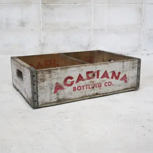 ACADIANA BOTTLING CO. ビンテージ ウッドボックス