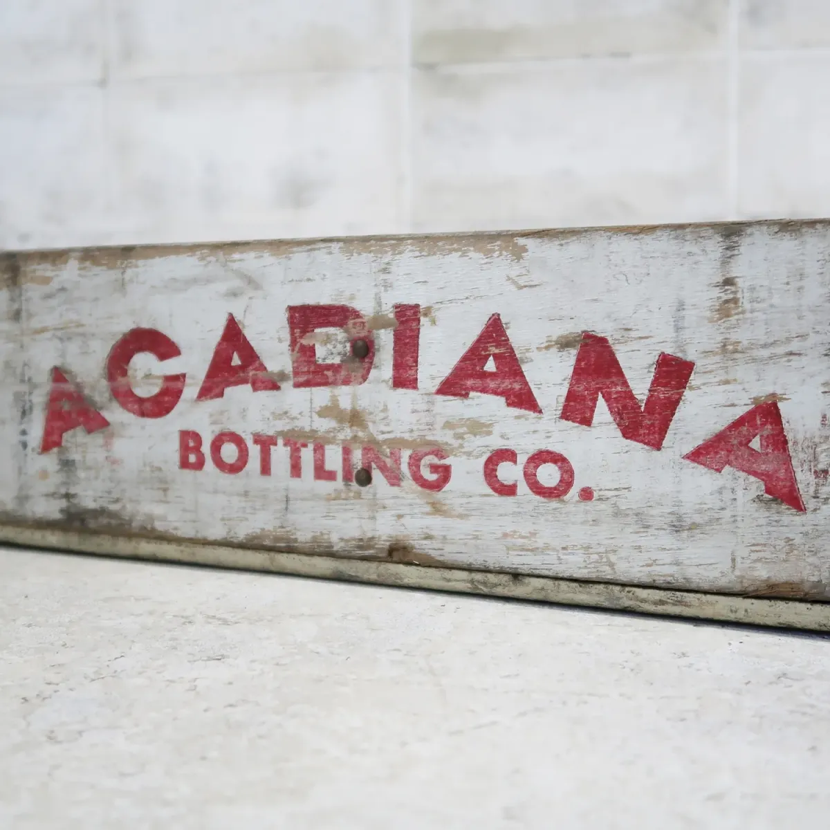 ACADIANA BOTTLING CO. ビンテージ ウッドボックス