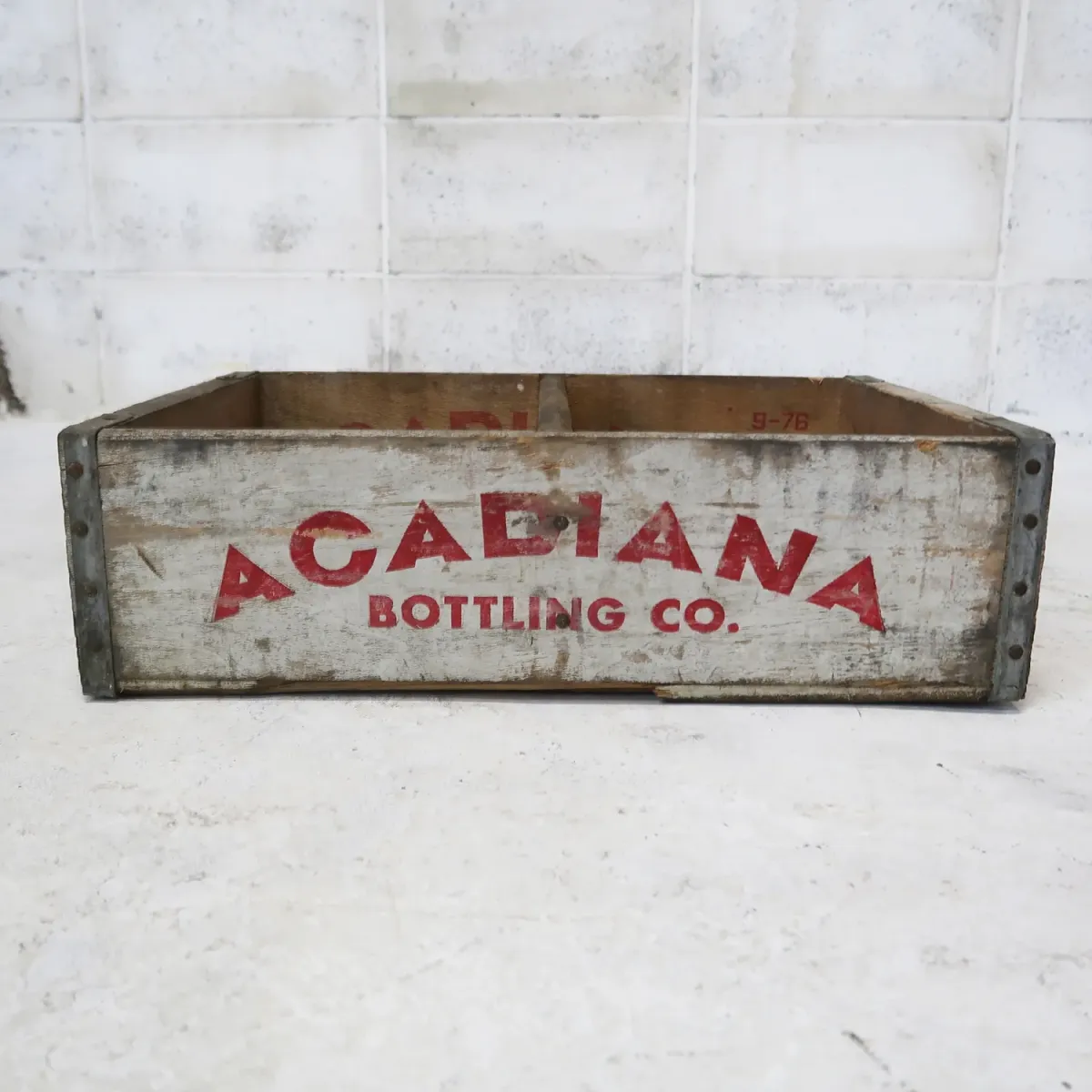 ACADIANA BOTTLING CO. ビンテージ ウッドボックス