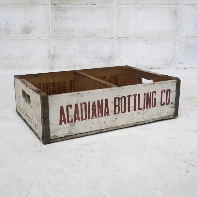 ACADIANA BOTTLING CO. ビンテージ ウッドボックス