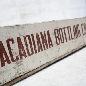 ACADIANA BOTTLING CO. ビンテージ ウッドボックス