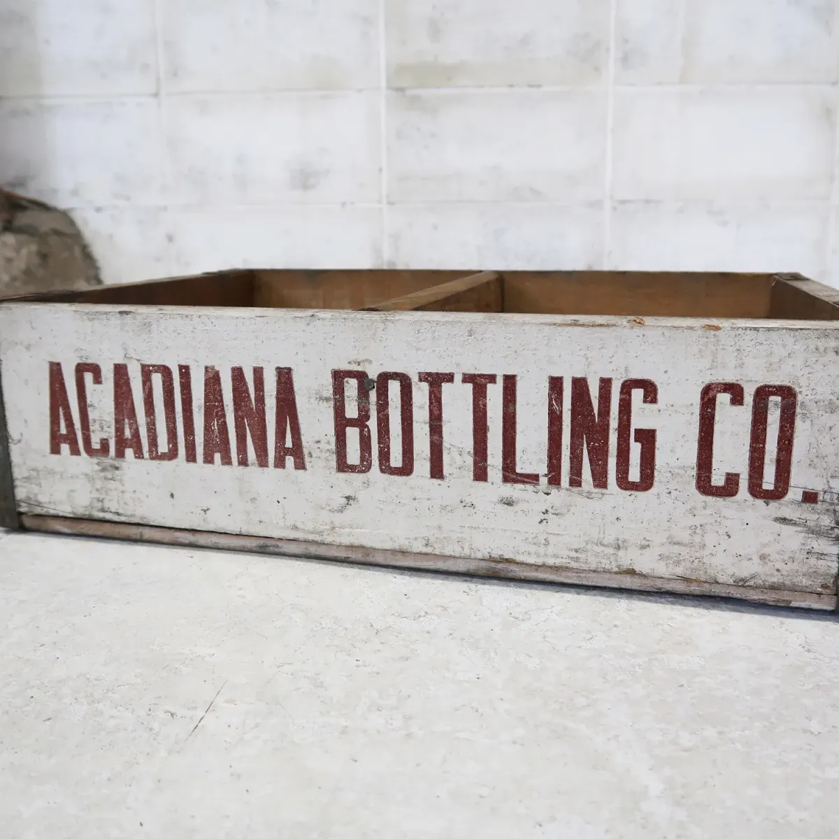 ACADIANA BOTTLING CO. ビンテージ ウッドボックス