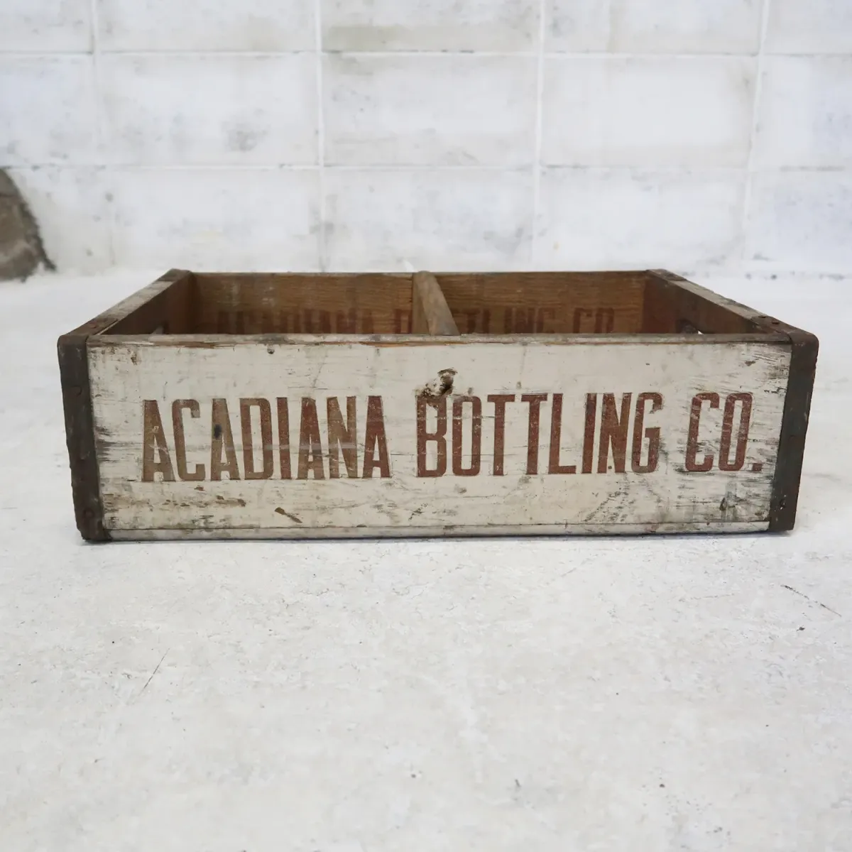 ACADIANA BOTTLING CO. ビンテージ ウッドボックス