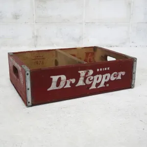 Dr Pepper ビンテージ ウッドボックス