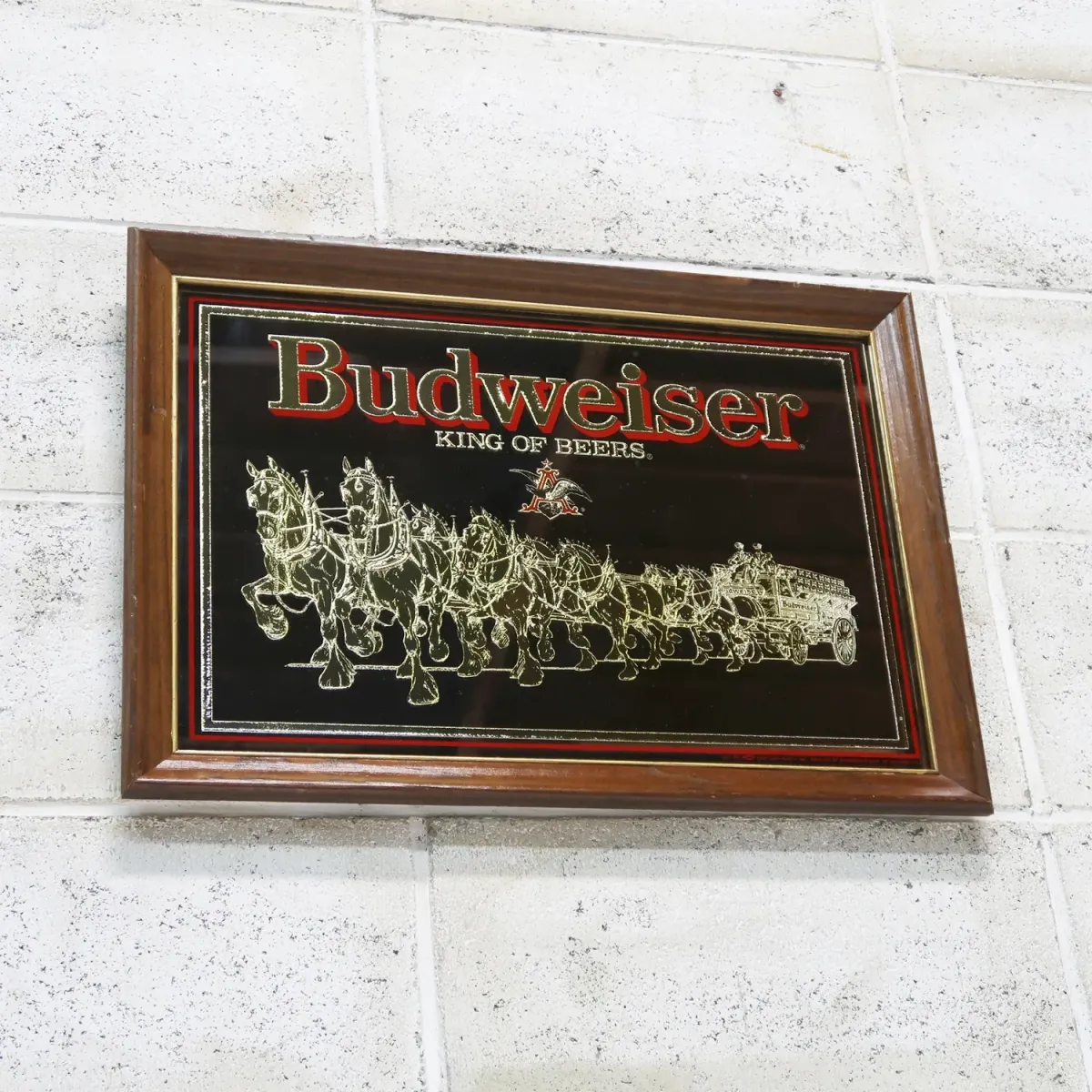 Budweiser ビンテージ パブミラー