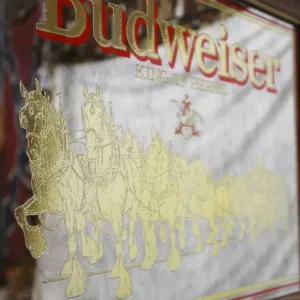 Budweiser ビンテージ パブミラー