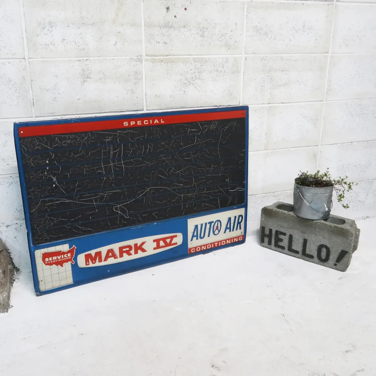 MARK Ⅳ ビンテージ メタルサイン 黒板