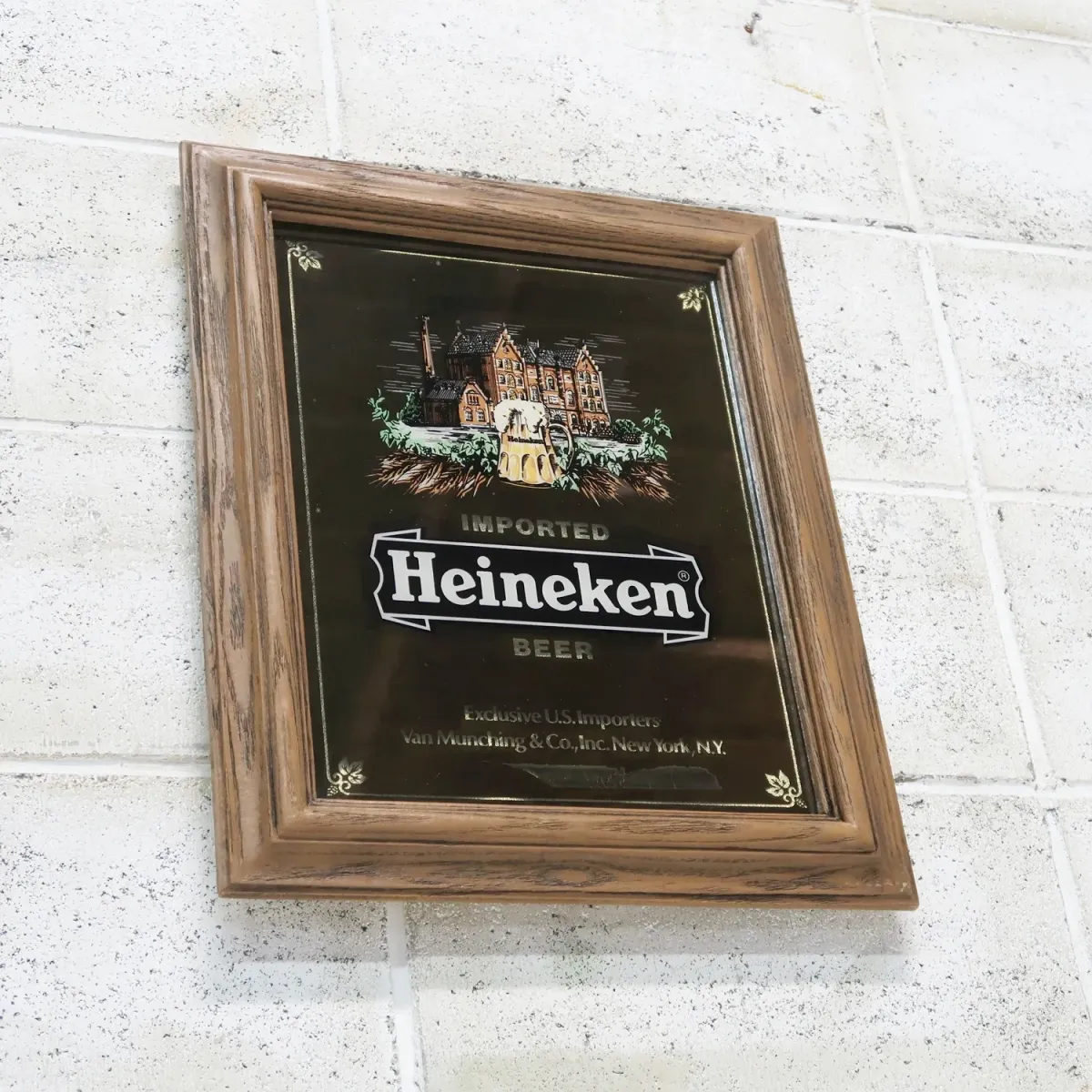 Heineken ビンテージ パブミラー