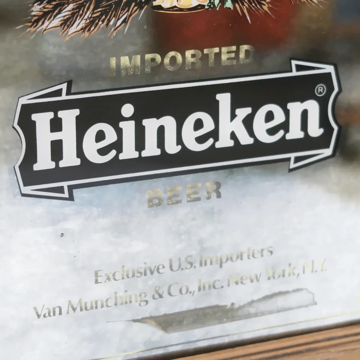 Heineken ビンテージ パブミラー