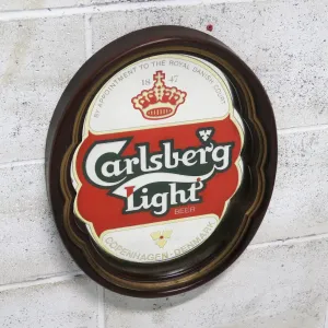 Carlsberg Light ビンテージ パブミラー