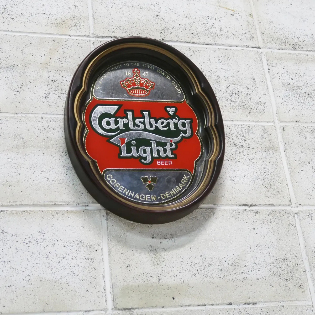 Carlsberg Light ビンテージ パブミラー