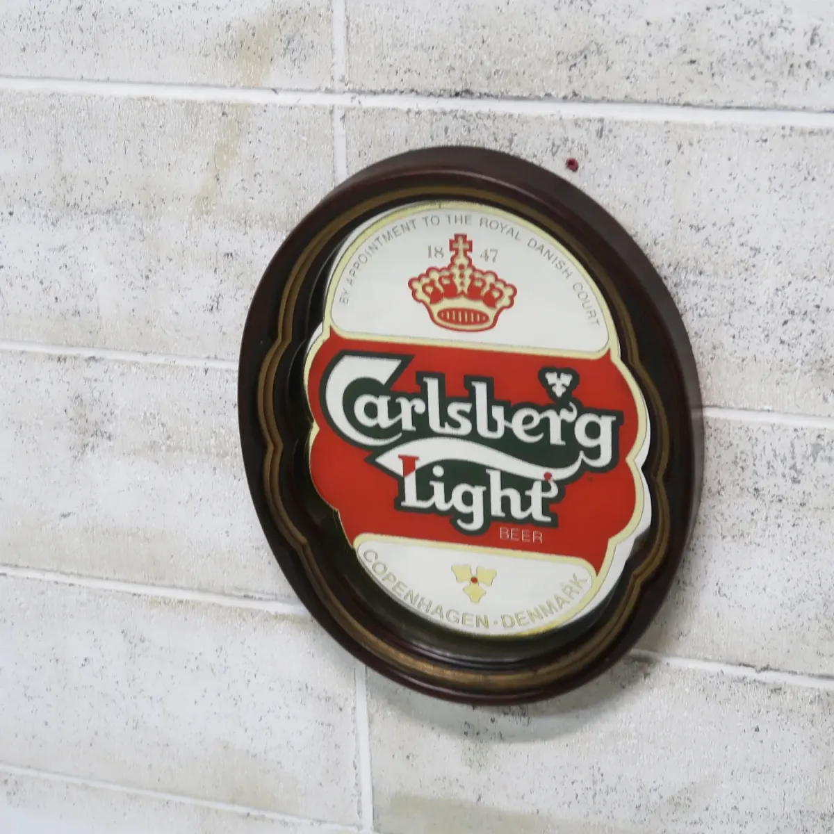 Carlsberg Light ビンテージ パブミラー