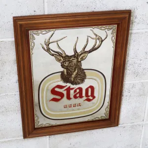 Stag BEER ビンテージ パブミラー