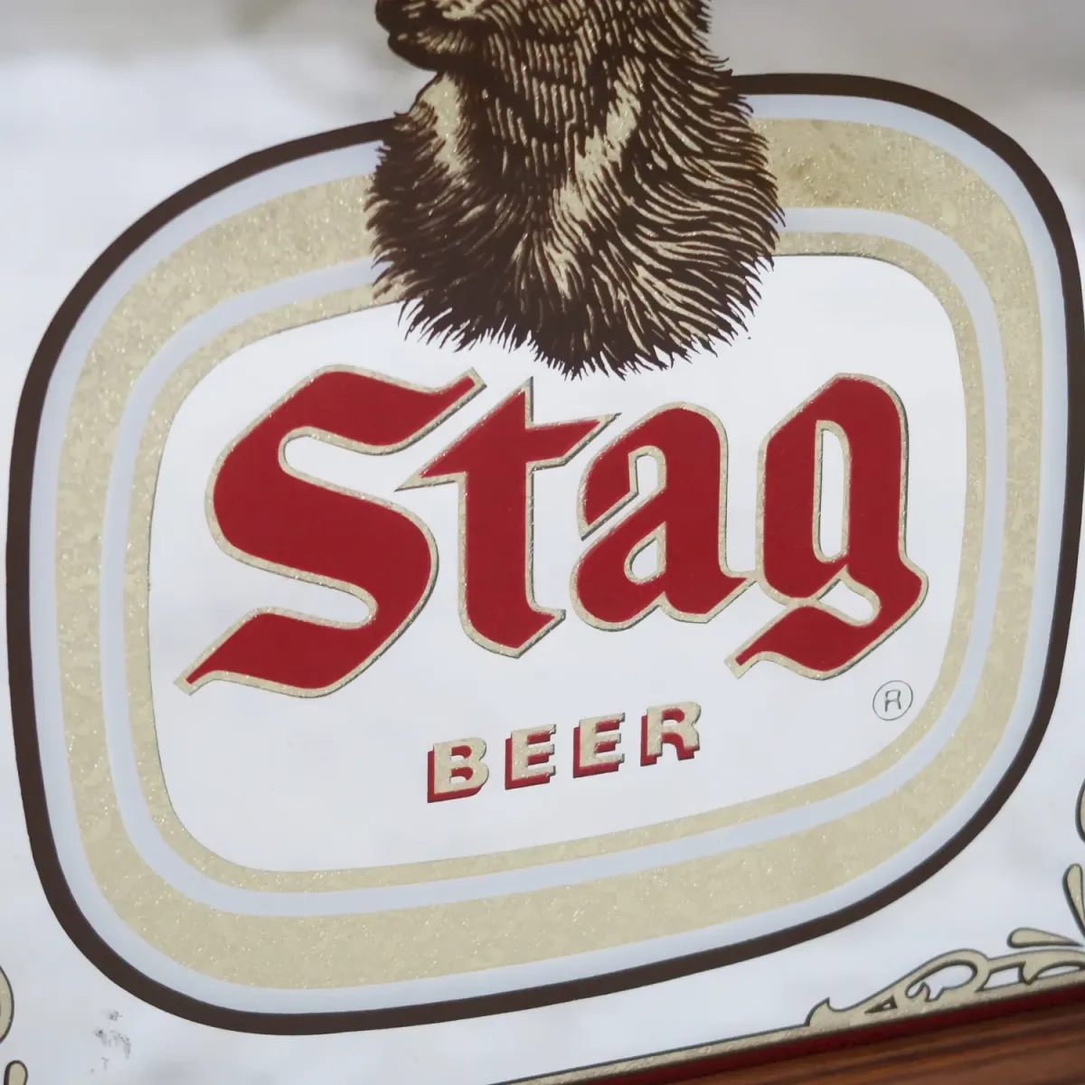 Stag BEER ビンテージ パブミラー