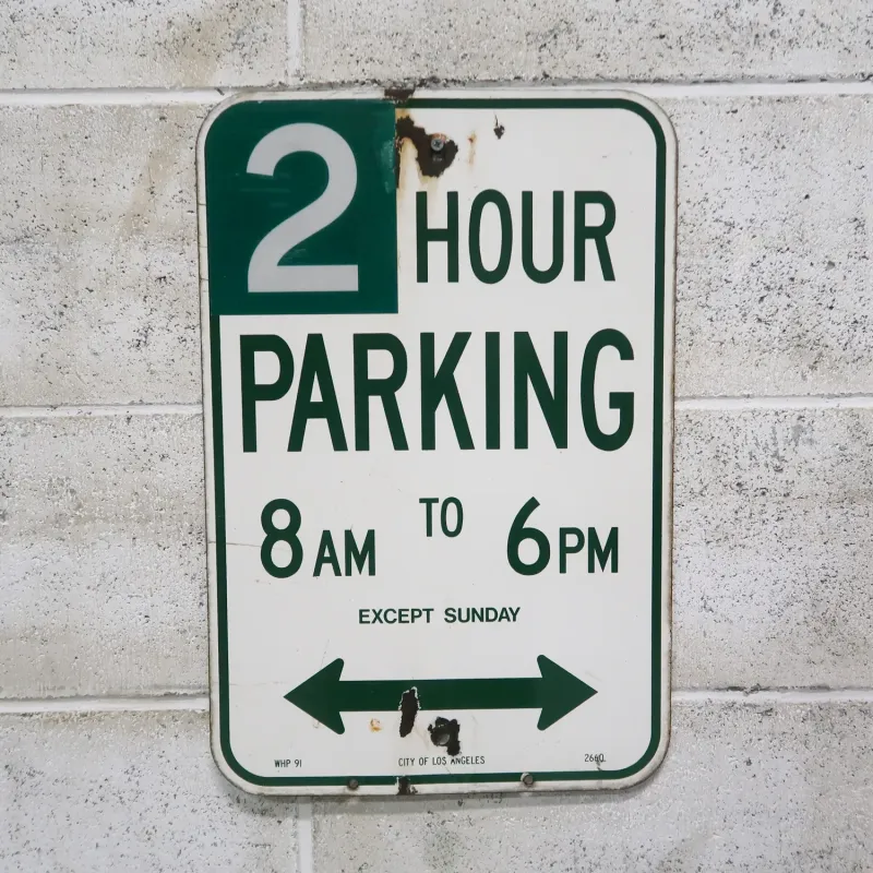 2 HOUR PARKING ロードサイン ホーロー