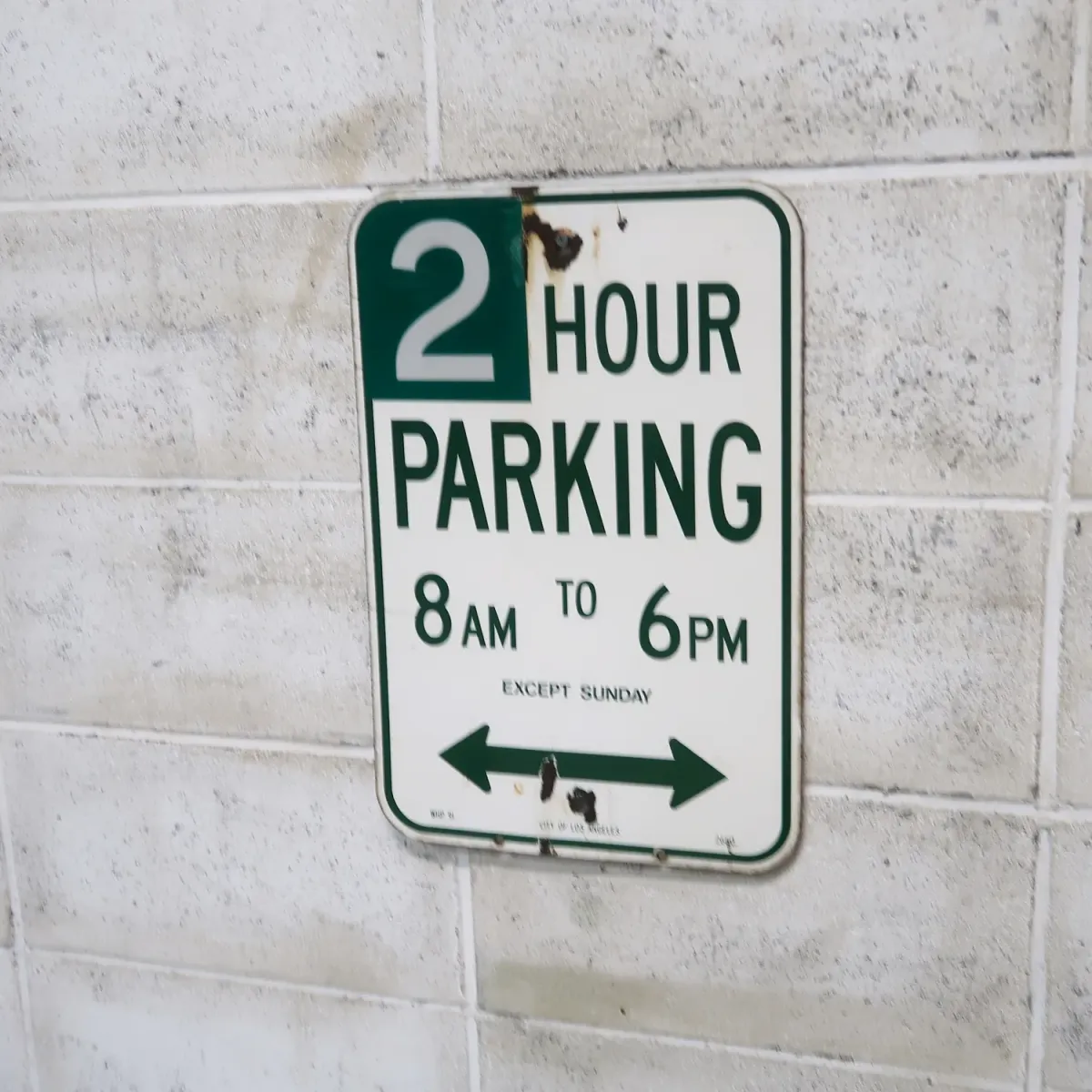 2 HOUR PARKING ロードサイン ホーロー