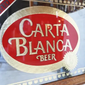 CARTA BLANCA BEER ビンテージ パブミラー