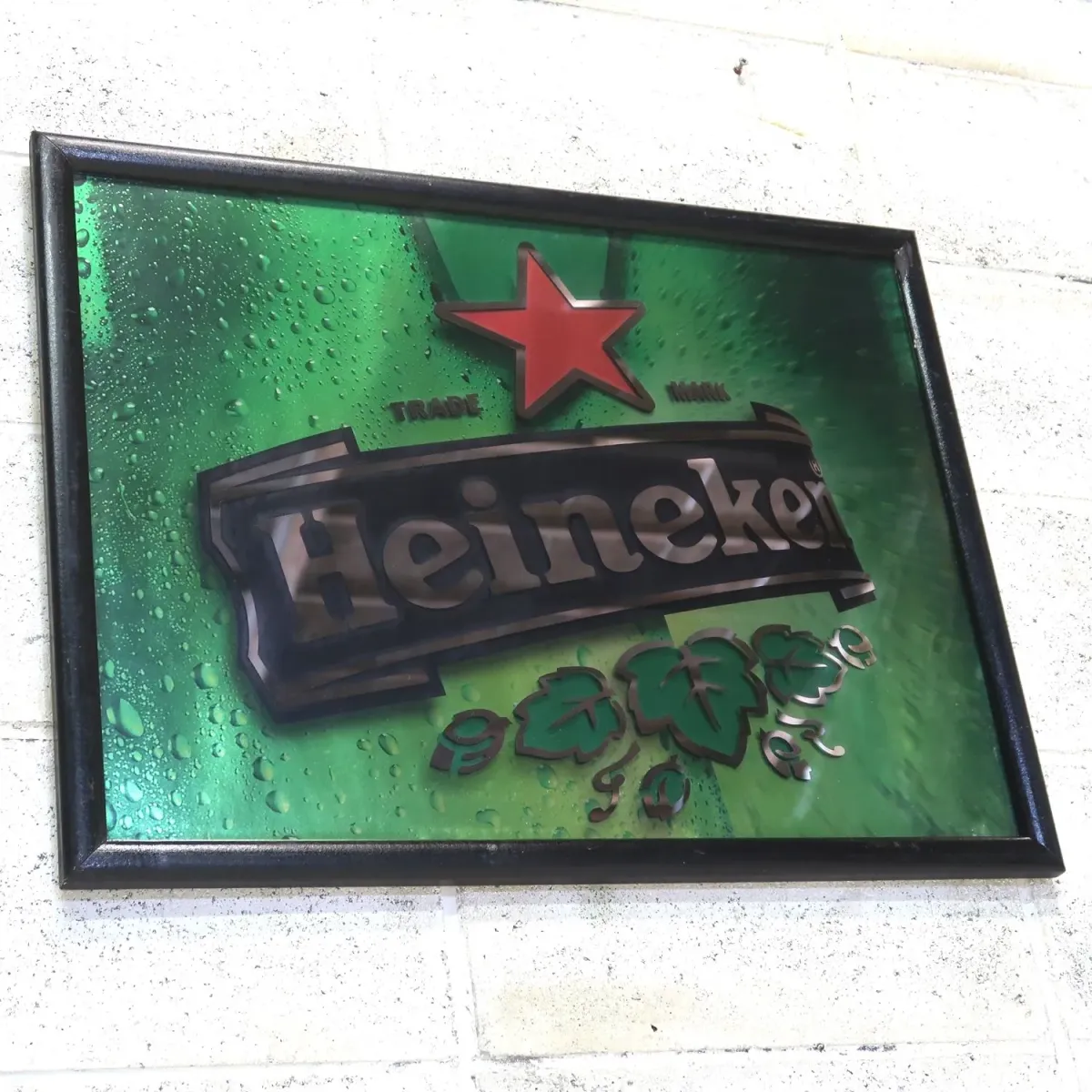 Heineken ビンテージ パブミラー